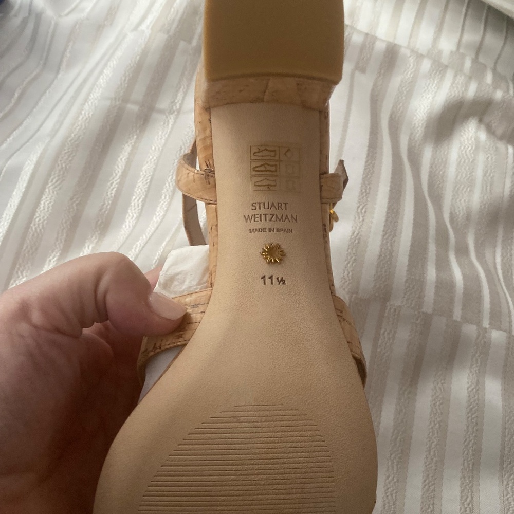 Stuart weitzman block heel ladies shoe size 11.5 … - image 3